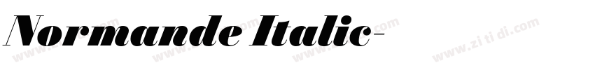 Normande Italic字体转换